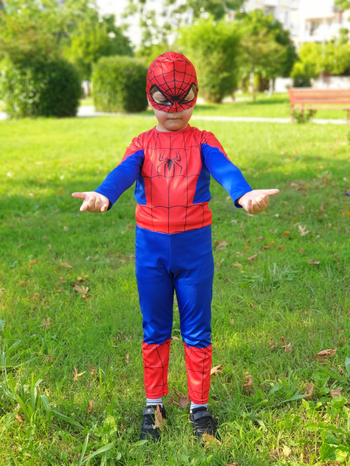 Erkek Çocuk Spiderman Kostümü - Maskeli Örümcek Adam Kostüm Seti