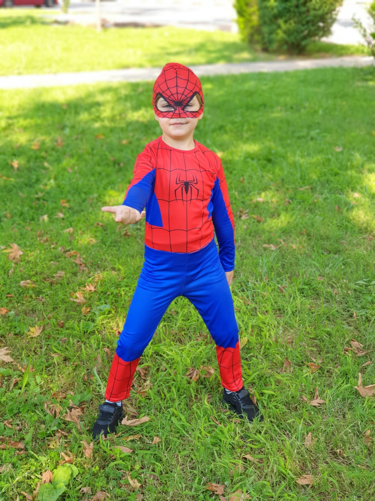 Erkek Çocuk Spiderman Kostümü - Maskeli Örümcek Adam Kostüm Seti