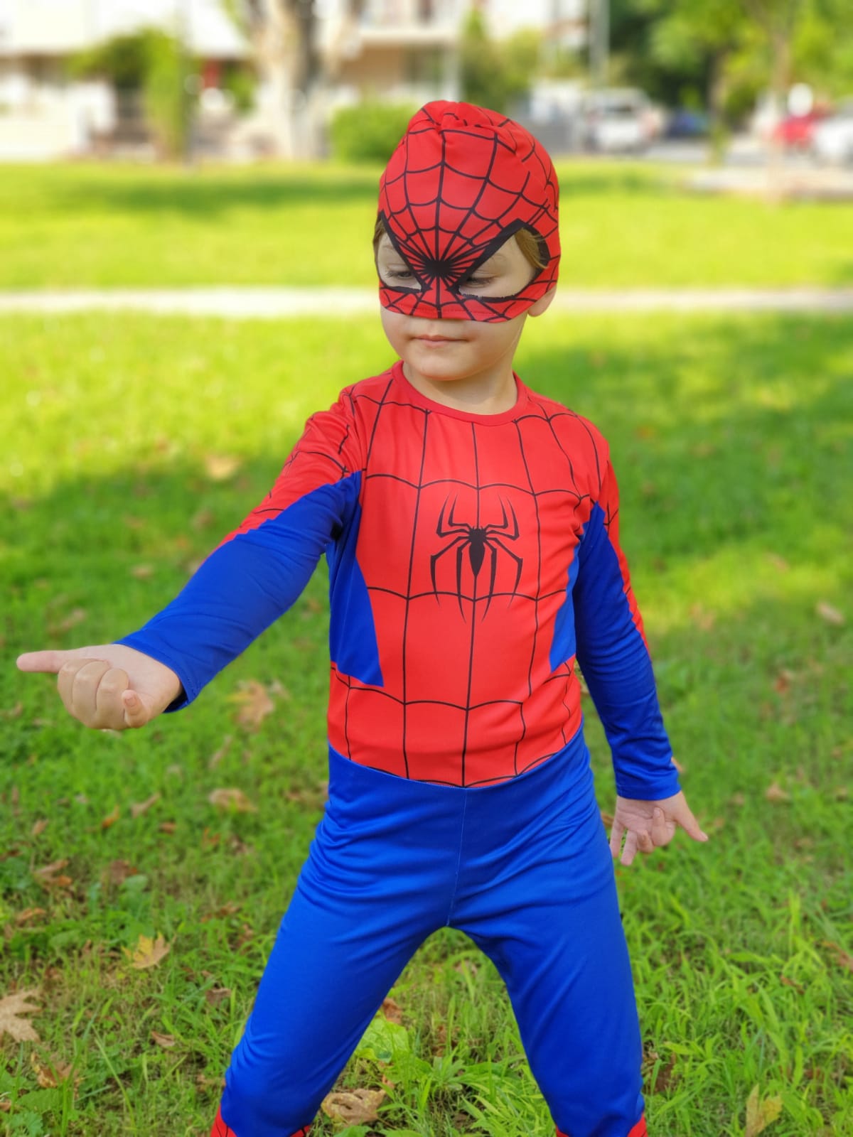 Erkek Çocuk Spiderman Kostümü - Maskeli Örümcek Adam Kostüm Seti