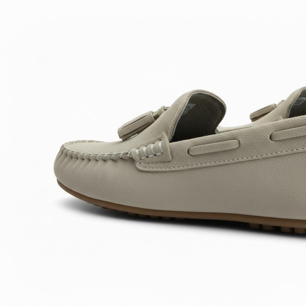 Bej püsküllü çocuk loafer ayakkabı - görsel 11