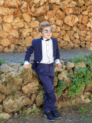 Erkek Çocuk Lacivert Frak Smokin Erkek Çocuk Lacivert Frak Smokin
