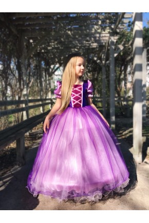 Kız Çocuk Rapunzel Kostüm  Kız Çocuk Rapunzel Kostüm