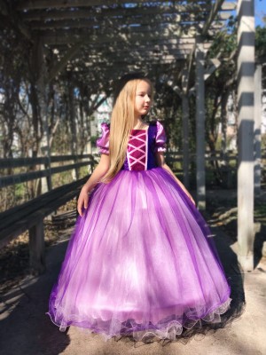 Kız Çocuk Rapunzel Kostüm  Kız Çocuk Rapunzel Kostüm