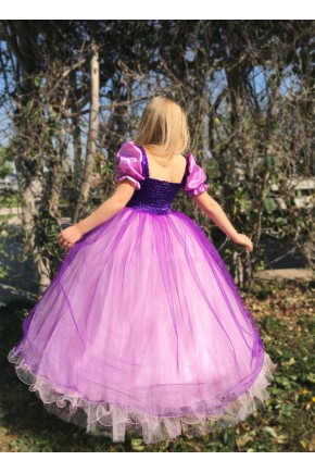 Kız Çocuk Rapunzel Kostüm  Kız Çocuk Rapunzel Kostüm