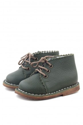 Yeşil Deri Bebek Botu – El Yapımı, Rahat ve Dayanıklı