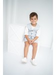 Bebe Mavi Çizgili Erkek Çocuk 3’lü Takım – Pantolon , Şort ,Thişört Bebe Mavi Çizgili Erkek Çocuk 3’lü Takım – Pantolon , Şort ,Thişört