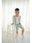 Mint Yeşili Erkek Çocuk 3’lü Takım – Yelek, Şort ve Gömlek Mint Yeşili Erkek Çocuk 3’lü Takım – Yelek, Şort ve Gömlek