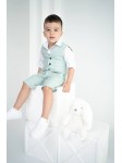 Mint Yeşili Erkek Çocuk 3’lü Takım – Yelek, Şort ve Gömlek Mint Yeşili Erkek Çocuk 3’lü Takım – Yelek, Şort ve Gömlek