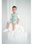Mint Yeşili Erkek Çocuk 3’lü Takım – Yelek, Şort ve Gömlek Mint Yeşili Erkek Çocuk 3’lü Takım – Yelek, Şort ve Gömlek