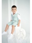 Mint Yeşili Erkek Çocuk 3’lü Takım – Yelek, Şort ve Gömlek Mint Yeşili Erkek Çocuk 3’lü Takım – Yelek, Şort ve Gömlek