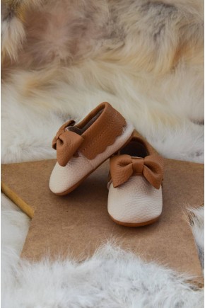 Koyu Kahvererengi-Krem Kapalı Bebek Makosen